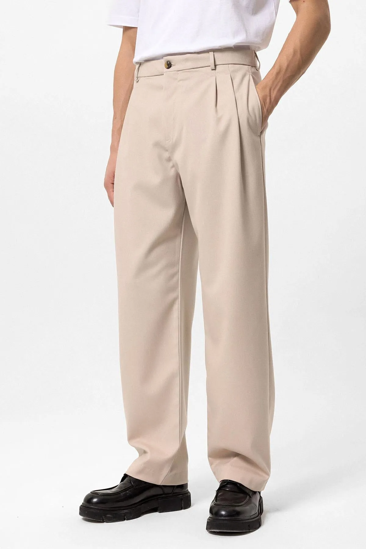 ANT High Waist Pleated Comfortable Fit Men's Trousers - Lucerne
