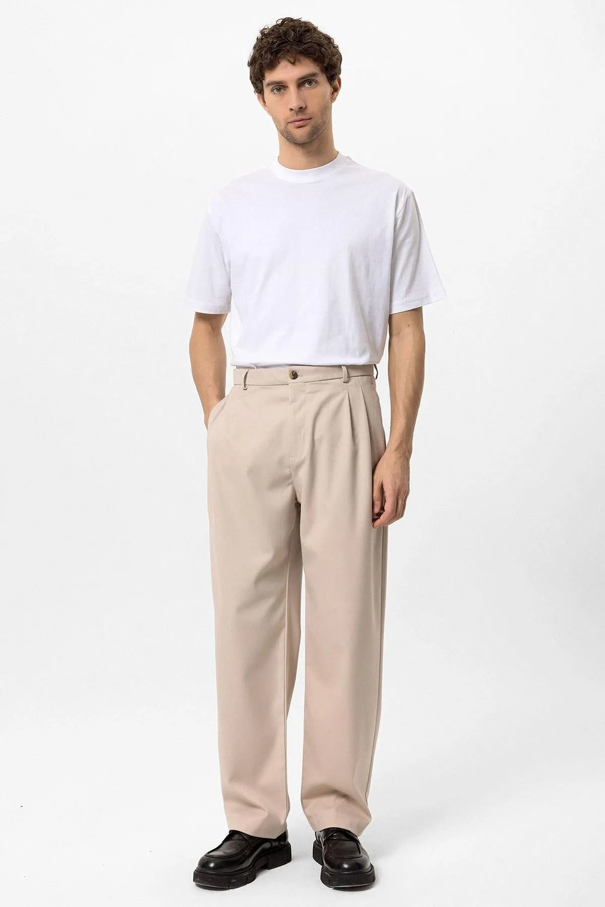ANT High Waist Pleated Comfortable Fit Men's Trousers - Lucerne
