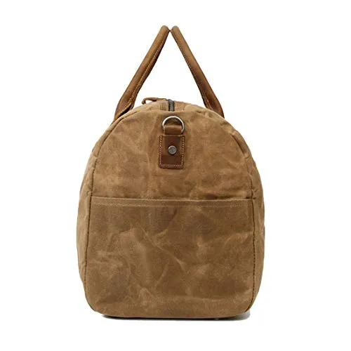 Berchirly Travel Duffel Bag Large Canvas Sports Hand Bags Vintage Weekender Luggage Bag