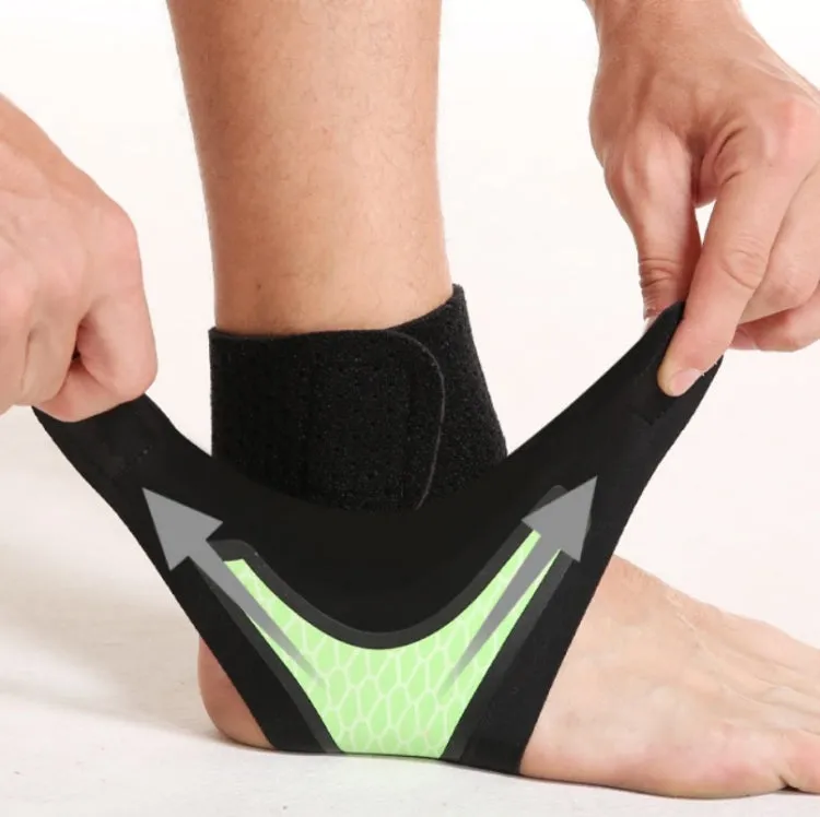 Neoprene Sports Ankle Support Ankle Compression Fixed Support Protective Strap, Specification: Left Foot (Green)
