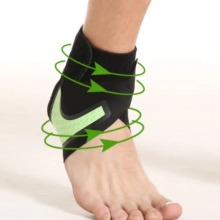 Neoprene Sports Ankle Support Ankle Compression Fixed Support Protective Strap, Specification: Left Foot (Green)