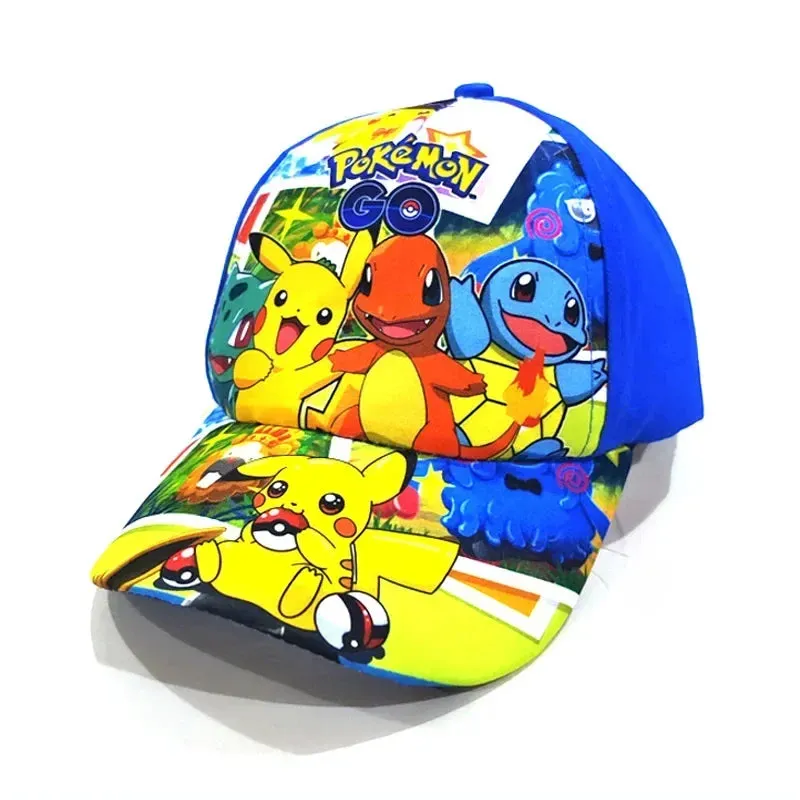 Pokemon Pikachu Baseball Cap Y2k Beach Anime Character Funny Hat Outdoor Sports Sunhat Kawaii Kids Toys Birthday Gift