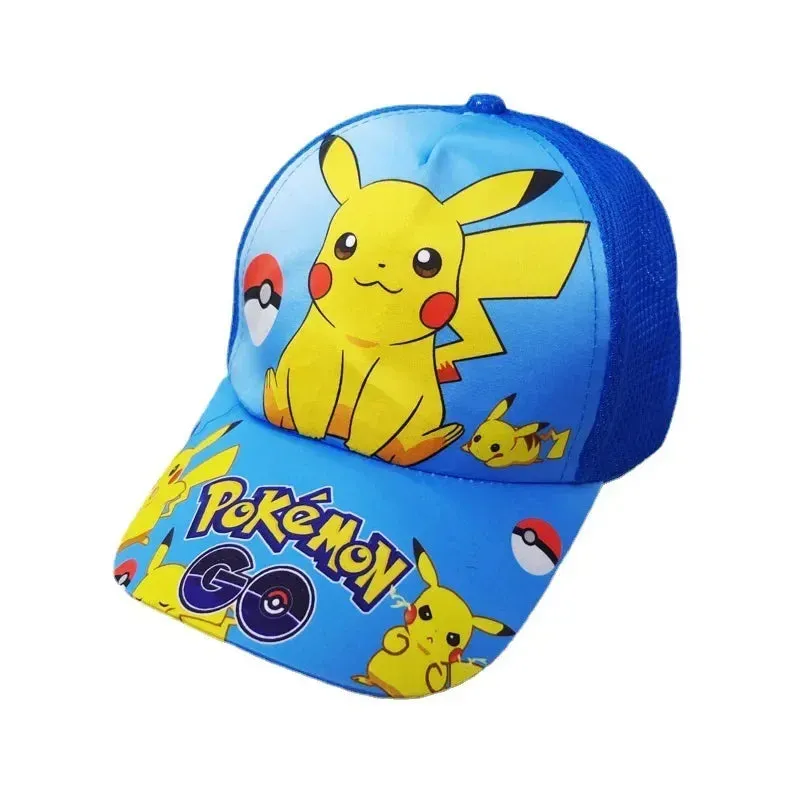 Pokemon Pikachu Baseball Cap Y2k Beach Anime Character Funny Hat Outdoor Sports Sunhat Kawaii Kids Toys Birthday Gift