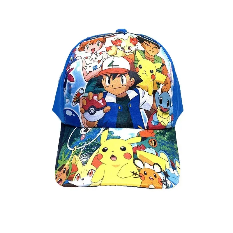 Pokemon Pikachu Baseball Cap Y2k Beach Anime Character Funny Hat Outdoor Sports Sunhat Kawaii Kids Toys Birthday Gift