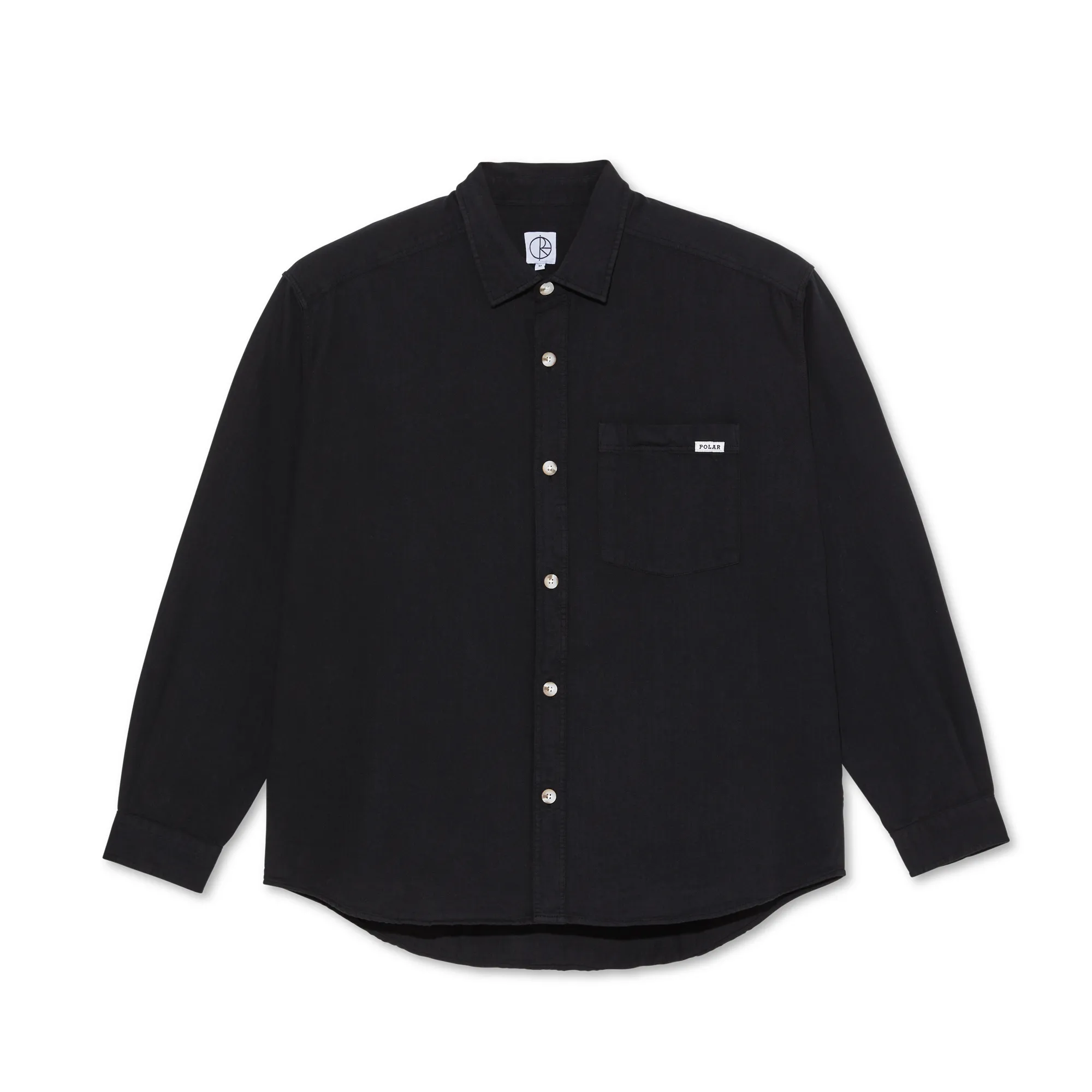 Polar Skate Co Mitchell Herringbone L/S Shirt - Black
